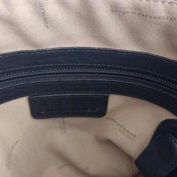 Derek Alexander Soft Black Leather Unisex Organizer Crossbody Bag - Picture 5 of 11